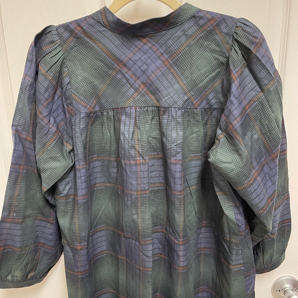 Hatch Maternity Plaid Popover Blouse - Picture 6 of 9